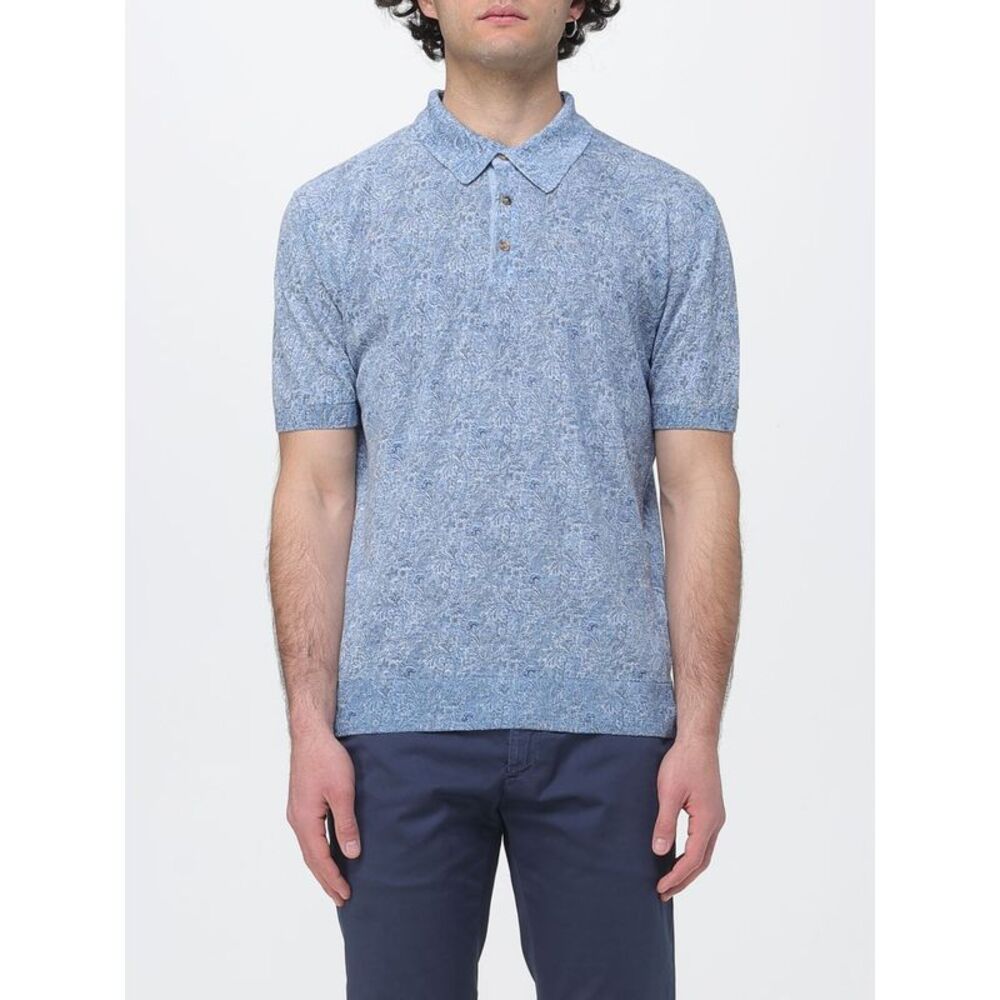 Etro Polo Shirt Men Gnawed Blue
